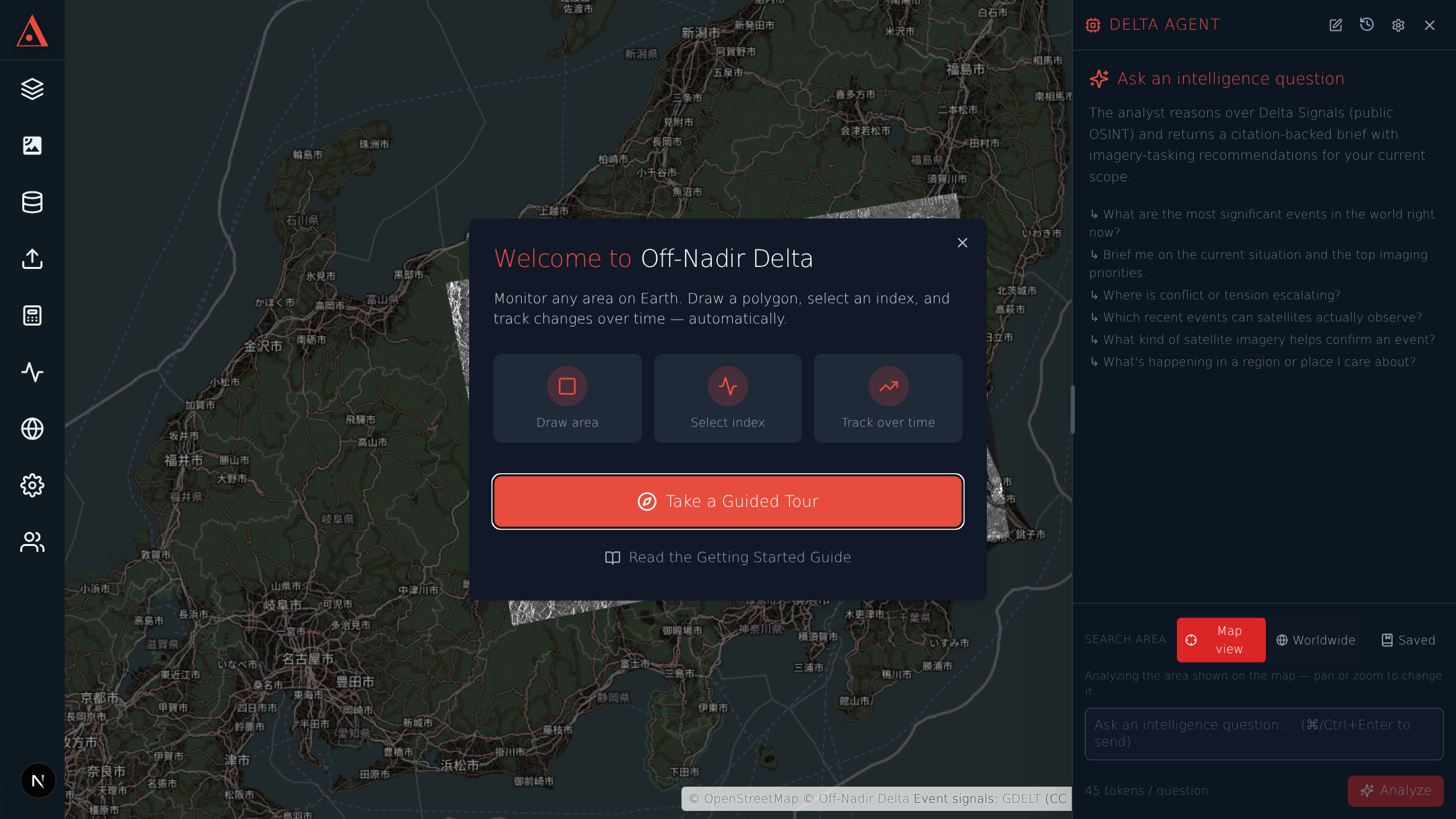 The Map: stack Sentinel-1 SAR, Sentinel-2 optical, and VIIRS, then analyze.